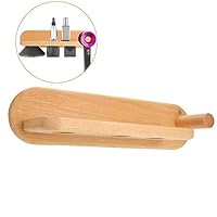 Vruping - Wood Hair Dryer Holder, Wall Mount Hair Dryer Rack Ultra-Strong Fix Bathroom Storage Shelf for Hair Salon and Home Use