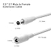SinLoon DC Power Cable 2.1 x 5.5mm (Male & Female) DC Plug Power Supply Adapter Extension Cable with Bare Wires 20AWG Connectors for 5V / 12V / 24V security CCTV parking Came (5 PairsDC5.5 2.1 White)