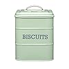 KitchenCraft Living Nostalgia Metalen Koekjestrommel, 14,5 x 19 cm (6″ x 7.5″) – English Sage