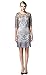 Tuliplazza Women's Floral Embroidery Tulle Lace Cocktail Prom Party Dress