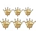 Zonon 6 Pieces Crown Balloons Golden Metallic Foil Balloons for Baby Shower Wedding Birthday Party Decorations, 2 Sizes