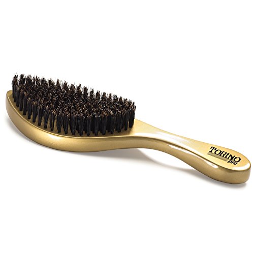 Torino Pro Wave Brush 970 By Brush King Medium Hard Curve 360 Waves Brush Great for Wolfing
