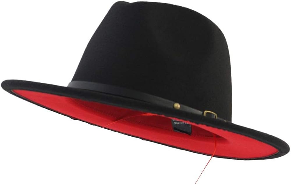 red felt fedora hat