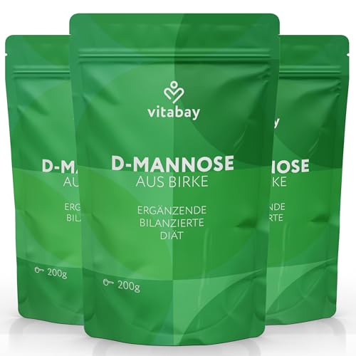 Vitabay D-Mannose Pulver aus Birke – 600 g veganes Pulver – frei