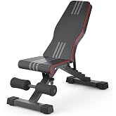 YOLEO Adjustable Weight Bench for Bench Press, Heavy Duty Stable Workout Bench Foldable Weight Benches for Home Gym, Incline/Decline Exercise Bench