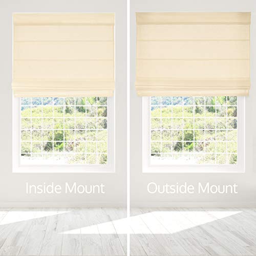 image for CHICOLOGY Roman Shades Rustic 100% Cotton Cascade Window Treatment, 35