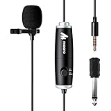Lavalier Microphone, MAONO AU101 Hands Free Clip-on Lapel Mic with Omnidirectional Condenser for Podcast, Recording, DSLR,Camera, Smartphone, Sony,PC,Laptop (236 in)