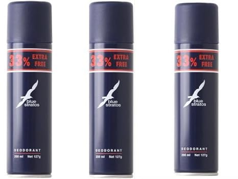 Parfums Bleu Limited Blue Stratos Blue Stratos Deodorant Spray 3 x 200ml