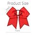 Oaoleer 8inch Jumbo Large Cheer Bows Ponytail Holder Elastic Band Handmade Boutique Hair Accessories for Cheerleading Teen Girls College Women Sports (1PCS, Red)