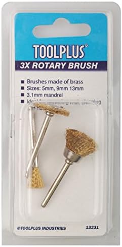 Hatori 3 Rotary Brush Kit Brass Wire Cleaning Tool Bits for Dremel