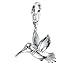 925 Sterling Silver Beautiful Humming Bird Charm with Lobster Clasp
