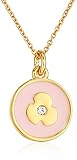 Kate Spade New York Women's Enamel Virgo Pendant Light Pink/Clear Pendant Necklace