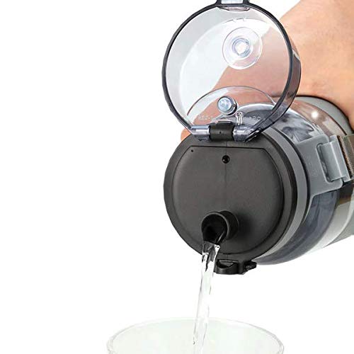 DigMonster Water Bottle with Time Marker - Large 1 Liter 32 Oz BPA Free Water Bottle - Leak Proof & No Sweat Gym Bottle with Fruit Infuser Strainer - Ideal Gift for Fitness or Sports & Outdoors