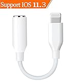 Lightning to 3.5mm Headphone Jack Adapter for iPhone 7/7Plus iPhone X/10 iPhone 8/8 plus iPad iPod, Headphone Earphone Jack Audio Adapter Dongle Charger【Call +Audio】 Support IOS11.3/10.2 or Later … …