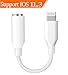 Lightning to 3.5mm Headphone Jack Adapter for iPhone 7/7Plus iPhone X/10 iPhone 8/8 plus iPad iPod, Headphone Earphone Jack Audio Adapter Dongle Charger【Call +Audio】 Support IOS11.3/10.2 or Later … …