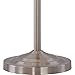Barnes and Ivy Mason Traditional 3 Piece Table Floor Lamp Set Brushed Nickel Metal White Drum Shade Decor for Living Room Bedroom House Bedside Nightstand Home Office Reading Entryway Family
