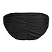 CHICTRY Men's Bowknot Sissy Bikini Briefs Low Waist Panties Underwear Black Large(Waist:29.0-42.0