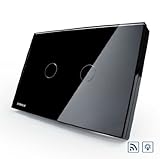 US/AU Standard, Remote Switch, VL-C302DR-82, Luxury Crystal Glass Panel, Dimmer and Remote Control Touch Wall Light Switch