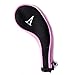 10L0L Golf Head Covers,Neoprene Zippered Golf Club head Iron Covers - Set of 10 (black and pink)