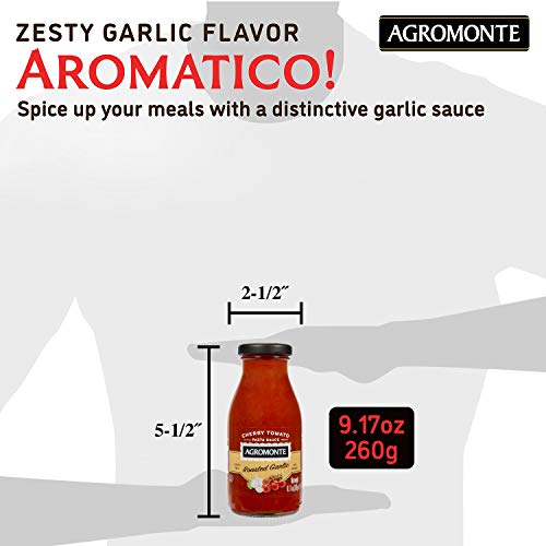 Agromonte Authentic Italian Cherry Tomato Pasta Sauce (Roasted Garlic)- Taste of Italy Gourmet Foodie and Chef Gift - Certified Kosher, Gluten-Free, All Natural (4 pack) - Thumbnail 7