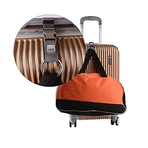 2PCS Heavy Duty Add a Bag Luggage Strap Jacket Gripper,Carry-on Baggage Suitcase Straps Belts Travel Accessories (Black) - Thumbnail 5