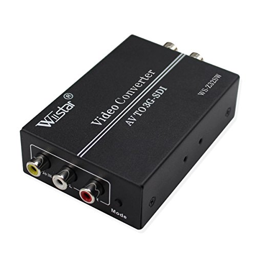 Wiistar AV CVBS TO 3G-SDI Audio Video Converter Support 1080P for CRT HDTV to Camera