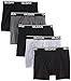 Gildan Platinum Men's Boxer Briefs, Black/Sport Grey/Charcoal, Large, 5-Pack