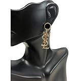 tianshiya Women's Fashion Earrings Y/S Letter Shaped Designed Ear Stud Rose Gold 1X2 (Black)