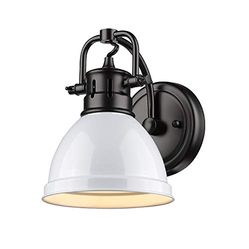 Golden Lighting 3602-BA1 BLK-WH Duncan Bath Fixture, Matte Black Golden Lighting 3602-BA1 BLK-WH Duncan Bath Fixture, Matte Black
