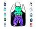 Starixx Funny Kitchen Apron, Cooking and Grilling with Superman, Batman, Wonder Woman or Captain America