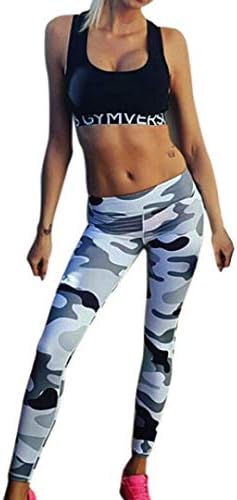 Women High Waist Elasticity Camouflage Leggings Yoga Pants Muranba