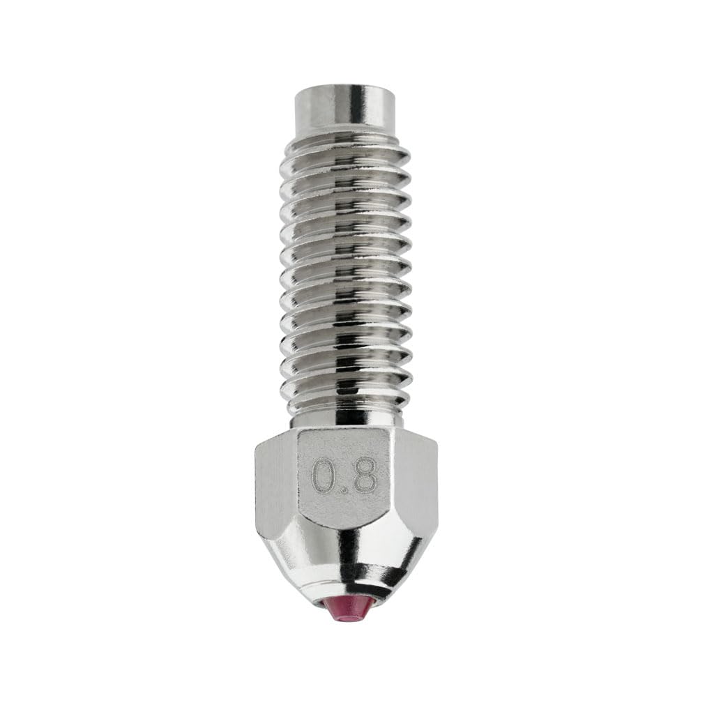 Photo 1 of DUROZZLE Ruby Nozzle 0.8mm for Sovol SV08 / T300 / SV06 ACE 3D Printer, Hardened & Abrasion Resistant, Nickel Plated Copper Body