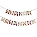 FENICAL THANKSGIVE Paper Banner Hanging Garland Banner Thanksgiving Party Decoration with Black Silk Ribbon