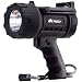 NoCry 18W Waterproof Rechargeable Flashlight (Spotlight) with 1000 Lumen LED, Detachable Red Light Filter, Wall and Car Charger Attachments, Black