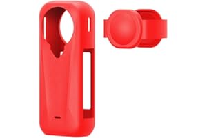 Amaezorx 1 Pcs Silicone Protective Case for Insta360 X4 Air Camera with Lens Cover, Soft Full-Body Protective Skin Sleeve & T