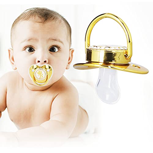 Golden Letter Pacifier Daily Life Exquisite Silicone Alloy Pacifier