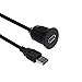 LDKCOK USB 3.0 Mount Cable –USB Extension Flush, Dash, Panel Mount Cable, for Car, Boat, Motorcycle and More (3.3ft/1m)