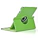 ATC 360 Degree Rotating iPad 2 Case (Green): Folio Convertible Cover Multi-angle Vertical and Horizontal Stand with Smart On/Off for the Apple iPad2