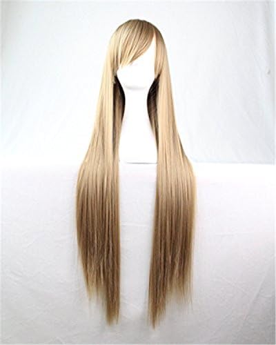 Chiguo Women Girls Wigs Long Straight Hair 80cm / 32'' Sexy Hairpieces for Women and Girls Cosplay, Festival, Rock music festival, Shopping, Halloween, Costume Party, Carnival & Daily (Deep Gold)
