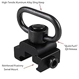 Xage QD Sling Swivel Mount - with Base Rail Mounted Push Button (Sling Attachment for Picatinny/Weaver)