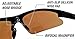 Renegade Patented Bifocal Polarized Reader Half Rim Men's Fishing Sunglasses 100% UV Protection with Microfiber Bag (Glossy Black Frame, Brown Lens - 600901, Bifocal +2.00)