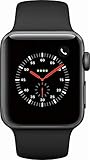 Apple Watch Series 3 38mm Smartwatch (GPS + Cellular, Space Gray Aluminum Case, Black Sport Band) (Renewed)