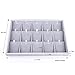 Oirlv Velvet Jewelry Organizer Trays Stackable Showcase Jewelry Display Storage Tray (15 Grids Insert)