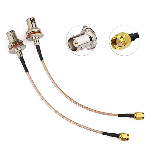 Eightwood 4G Antenna SMA Extension Cable SMA Male to BNC Female Bulkhead O-ring Cable RG316 6inch 15cm 2pcs Compatible for 3G 4G LTE Antenna Ham Radio CB Handheld Wireless Baofeng Wouxun