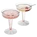 Prestee DRINKET PLASTIC CHAMPAGNE GLASSES/CHAMPAGNE COUPE | 4 Ounce 2 Piece Martini Toasting Glasses 100 Pack | Disposable Champagne Flutes Bulk Pack Perfect for Wedding/Party Cocktail Cups