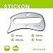 STICKON Stainless Steel Gua Sha Scraping Massage Tool IASTM Tools Great Soft Tissue Mobilization Tool (G Shape)