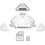 SD Card Reader,3in1 Memory Card Reader for iPhone/iPad,USB C and USB A Devices,Camera Card Adapter Trail Camera Viewer Compat