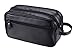 WODISON Large Capacity PU Leather Travel Toiletry Bag Dopp Kit for Men Black