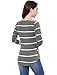 Allegra K Women's Long Sleeves Scoop Neck Casual Striped Chevron Print Tunic Top Medium Dark Gray