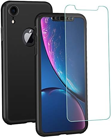 iPhone Xr Case, VPR Apple iPhone Xr Case Shock Absorption Anti-Scratch 360 Degree 3 in 1 [with Tempered Glass Screen Protector] All-Around Full Body Ultra Slim Cover Case for iPhone XR 6.1 Inch